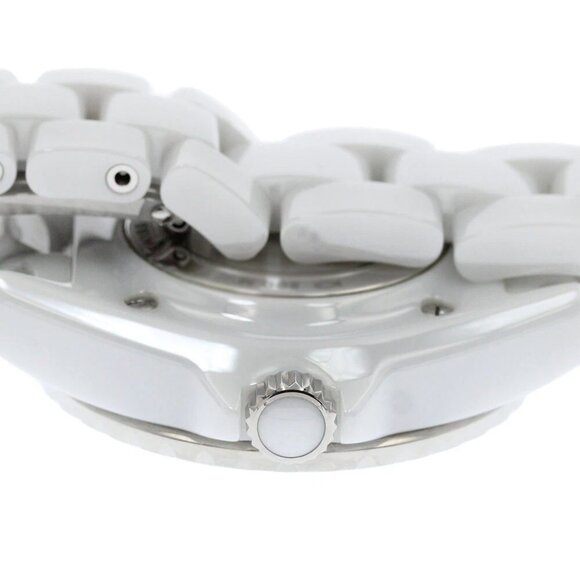 CHANEL J12 white ceramic 12P diamond 20 YEARS Quartz Ladies Watch - Picture 5 of 6
